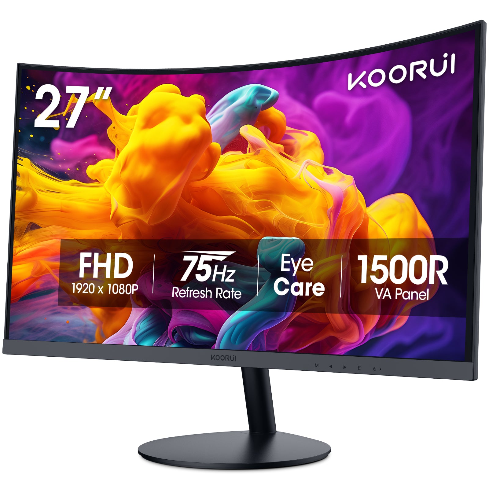 KOORUI 27N5CA 27-inch VA FHD 75Hz Curved Gaming Monitor