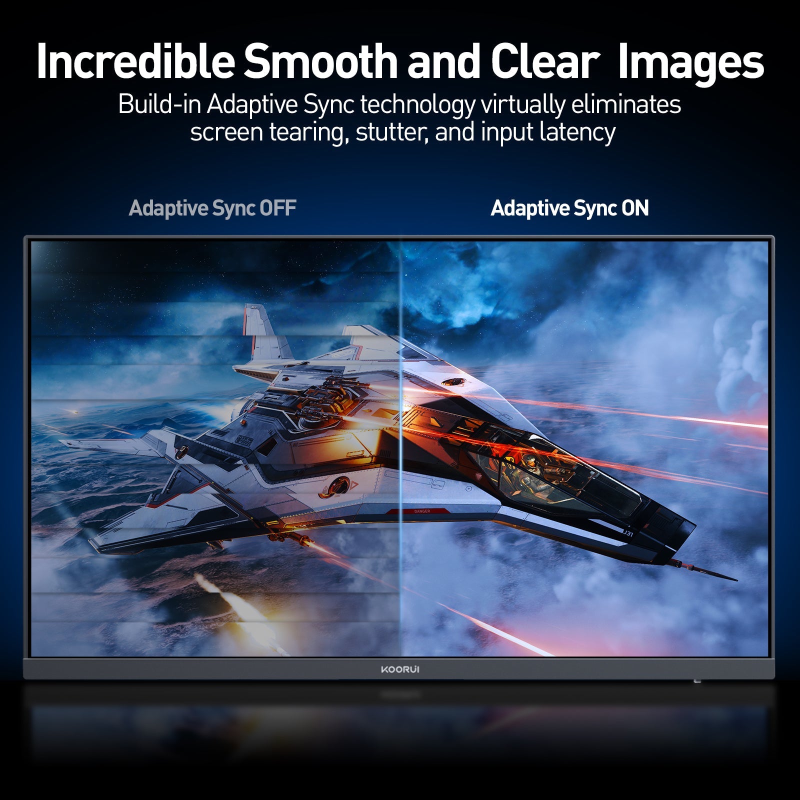KOORUI G2741L 27-inch IPS 4K UHD Dual-Mode 160Hz+UHD/320Hz+FHD Gaming Monitor