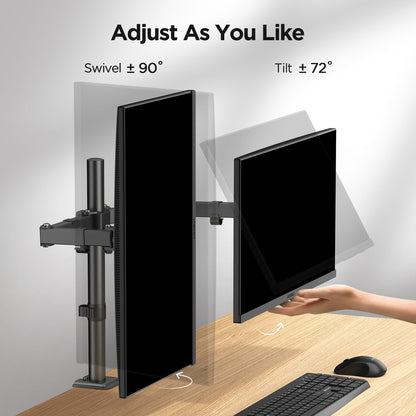 KOORUI KR20G Dual Monitor Stand for 13-27 Inch Holds Screens