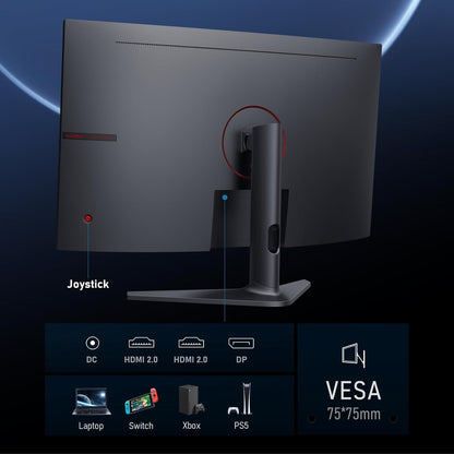 KOORUI 32E6QC 31.5-inch VA QHD 170Hz 1500R Curved Gaming Monitor