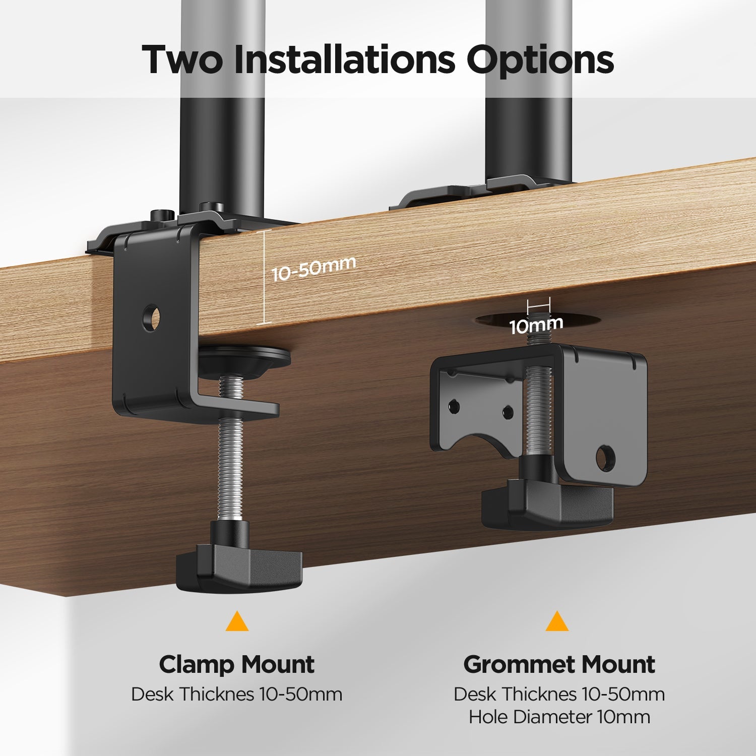 KOORUI KR20G Dual Monitor Stand for 13-27 Inch Holds Screens